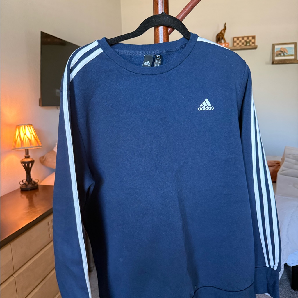 Adidas Men's Navy Blue Sweater - L